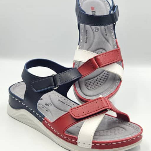 Tricolor Glide Velcro Sandals by HUMANIC