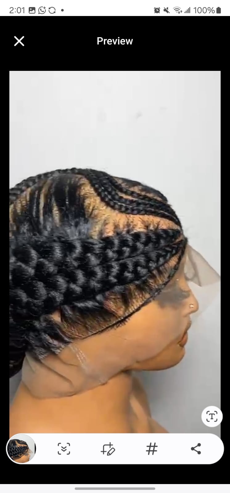 Wig (Royal Spiral Cornrow Bun)