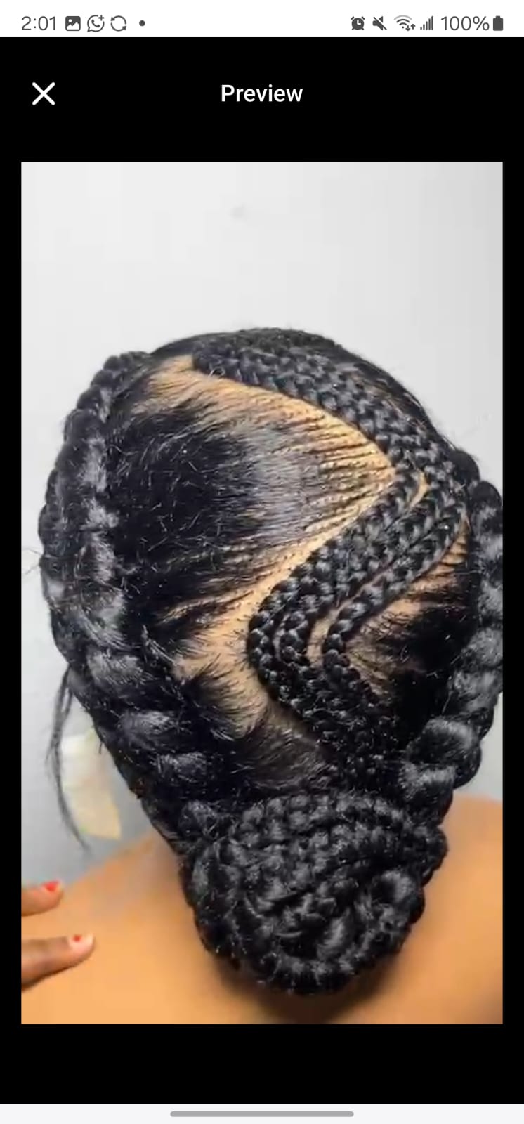 Wig (Royal Spiral Cornrow Bun)