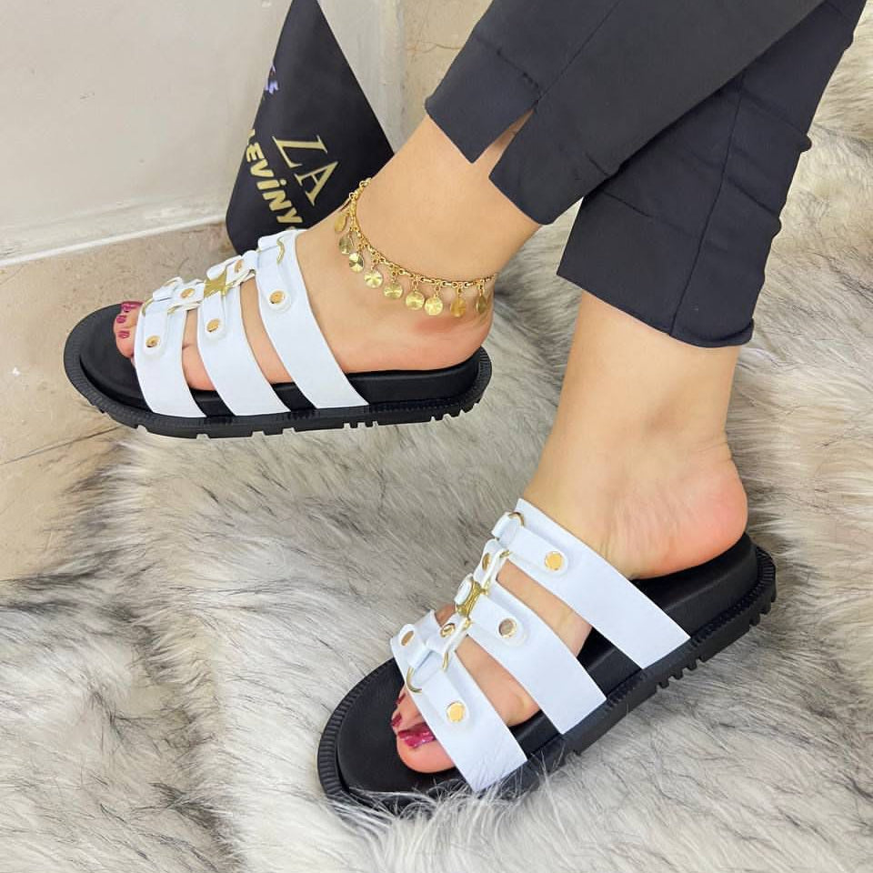 Classic Gold-Link Comfort Slides