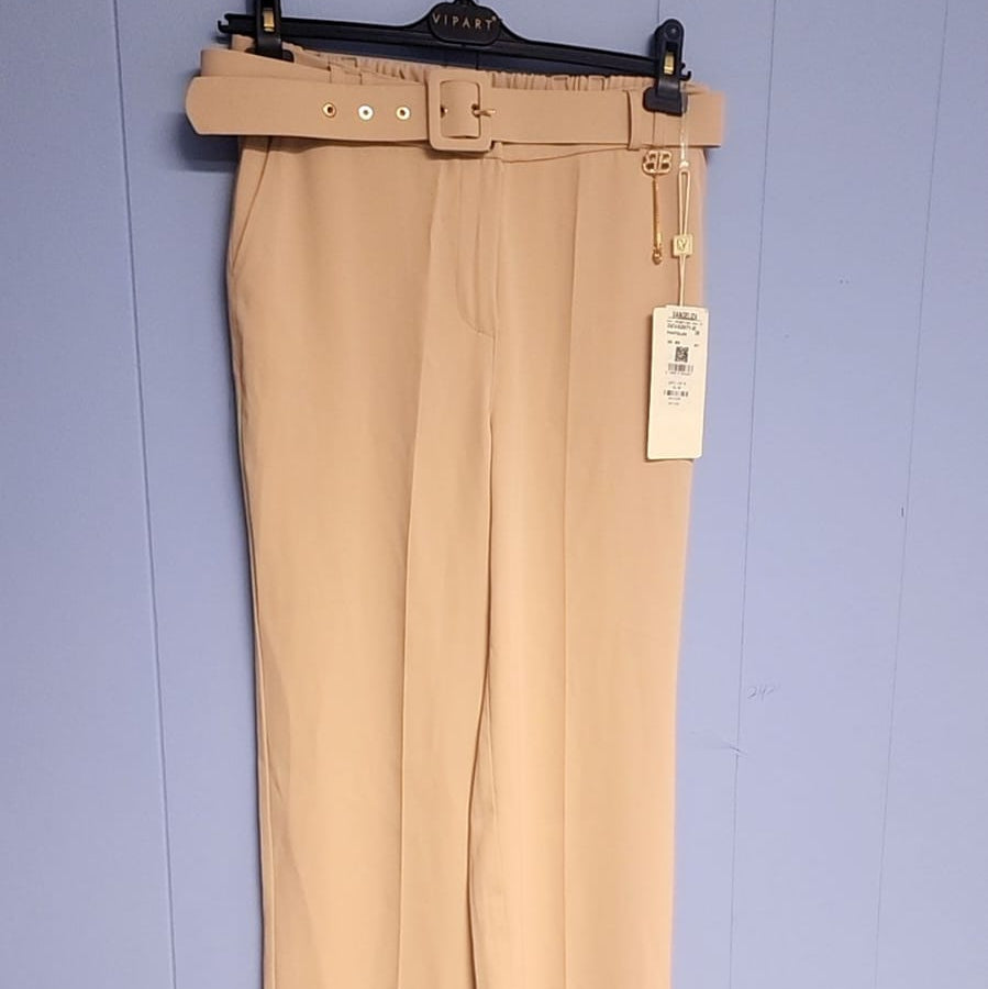 Sandstone Belted Flow Trousers