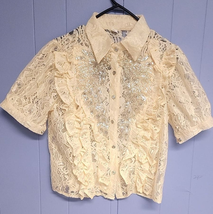 Ivory Ruffle Charm Blouse