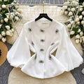 Crystal Bloom Peplum Blouse