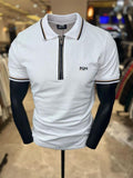 BOSS Contrast Zip Polo
