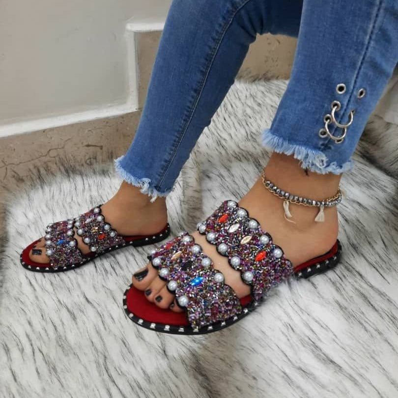 Boho Luxe Beaded Sandals & Denim Set