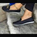 Hermès Signature Gold Accent Loafers