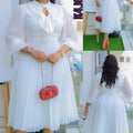 Ivory Pleated Grace Dress