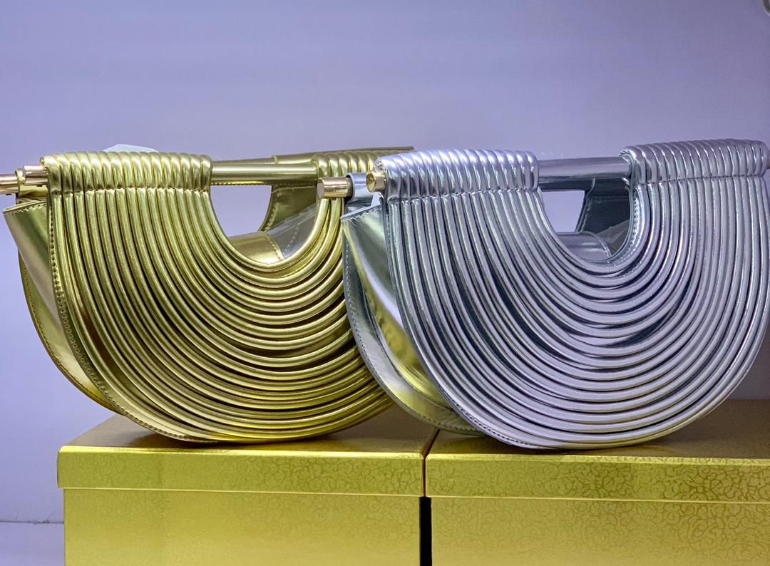 Aurora Arc Metallic Handbag Duo